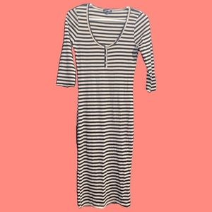 Black and Tan midi dress